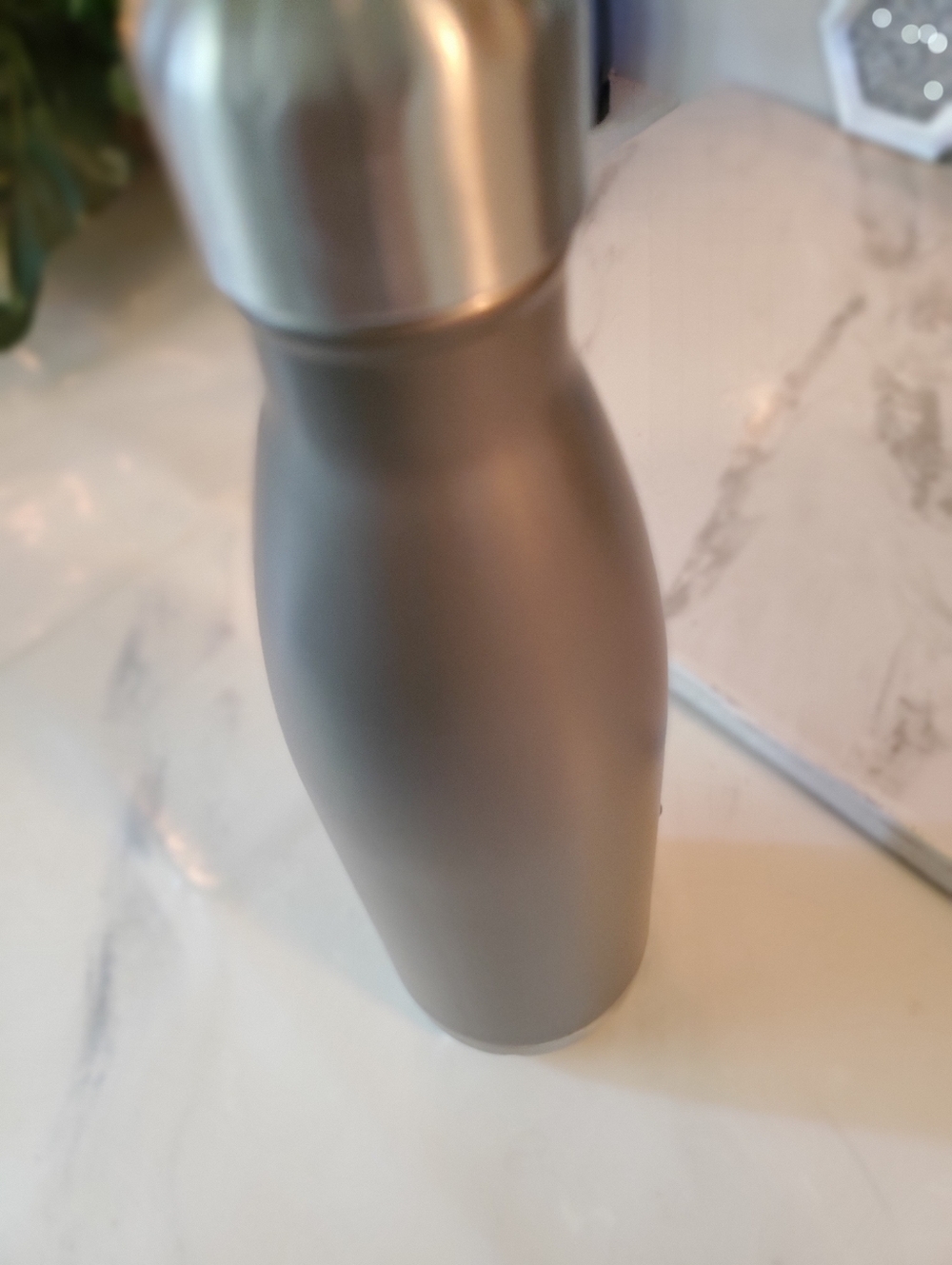 Amazon Metallic Gray Insulated Bottle with White and Orange Logo - Picture 4 of 7